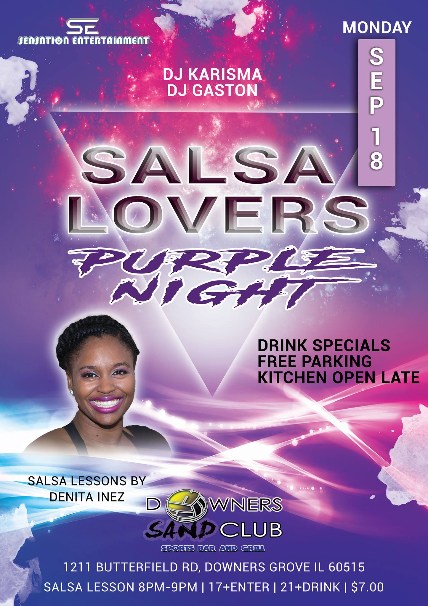 Salsa Lesson at Downers Sand Club September 18th