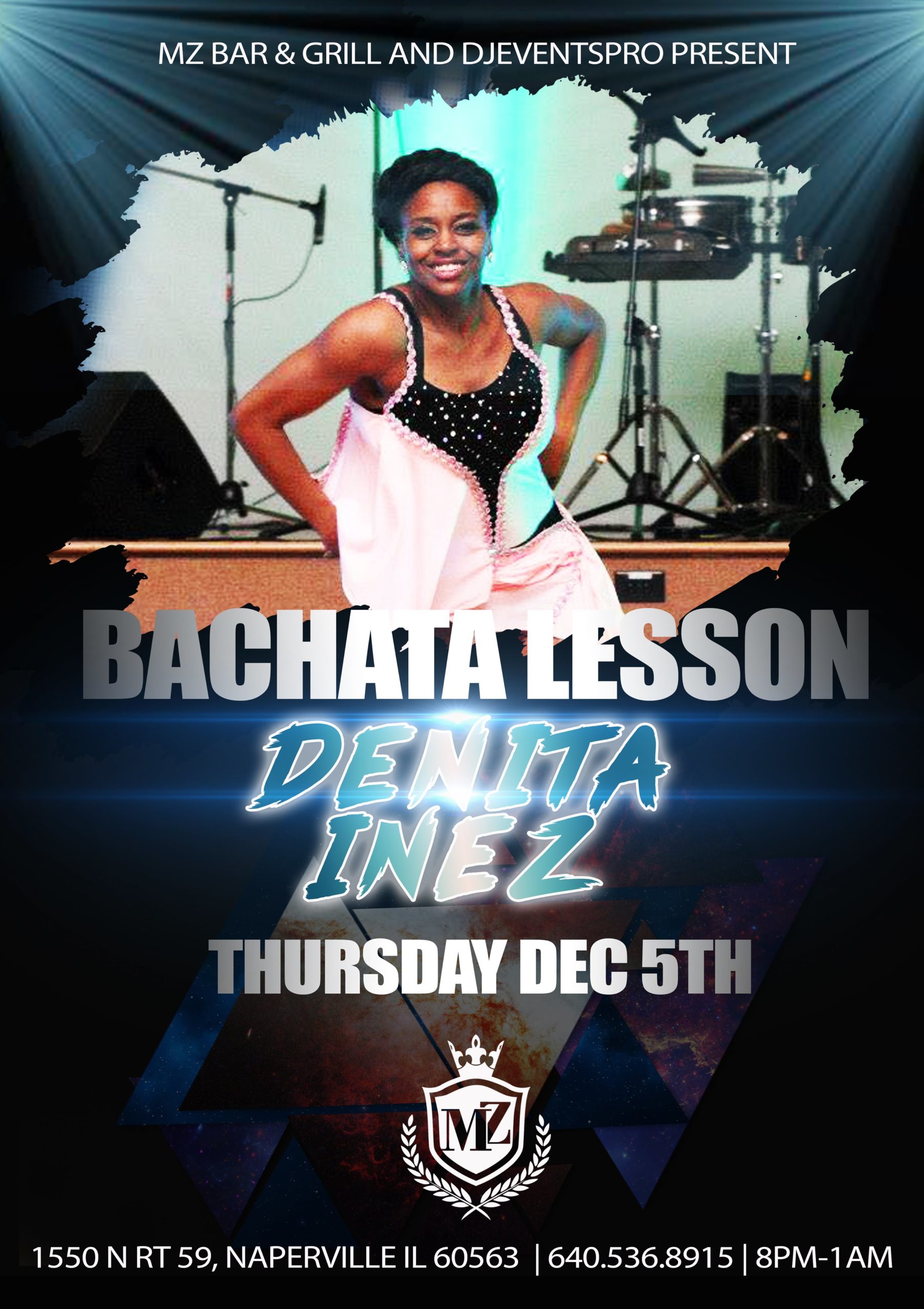 Denita Inez teaches Bachata at MZ Bar & Grill
